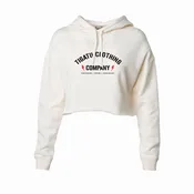 "Bolted" Women's Crop Hoodie - Bone
