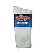 Extra Wide Sock Company Comfort Fit Athletic Crew Sock Medium Black #6101
