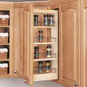 5''x26-1/4'' Wall Cabinet Pullout Organizer with Wood Adjustable Shelves