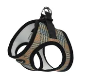 Bark Appeal Mesh Harness- Tan Plaid