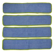 CleanAide® 24-in. Green Commercial Microfiber Wet Mop Pad Refills – 4 Pack