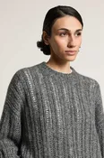 Alpaca, silk, cashmere and lamé yarn sweater