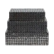 10" / 11" / 12" Studded Boxes (Set of 3) - Black