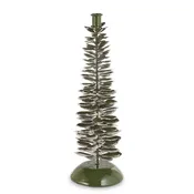 17" Green Pinecone Candle Holder
