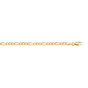 10K Gold 2.6mm Figaro Chain