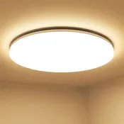 Lepro 11-Inch Waterproof LED Flush Mount Ceiling Light (24W, 2400LM, Low Profile, Warm\White)