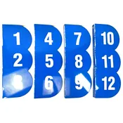 (12pc) Double Sided Metal Gas Station # Pump Sign