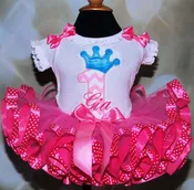 1st birthday princess tutu dress, long or short sleeve style