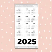 2024 Monthly Calendars Lettering Doodle Sticker | A La Carte