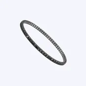 14K Gold Black Rhodium 5ctw Diamond Stretch Tennis Bracelet - (WCLOUD)