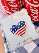 Americana Heart Timeless Brooch