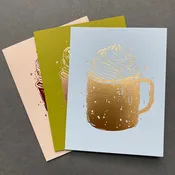 "Cozy Cocoa" Single Card: BLUE