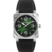 Bell &amp; Ross Green Steel (BR03A-GN-ST/SCA)