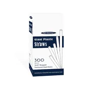 10.25″ WRAPPED STRAWS<br>TRANSLUCENT – 300 CT.