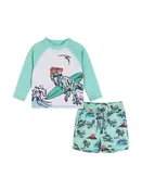 Andy & Evan Long Sleeve Rashguard Set - Blue Trex