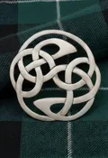 Antique Interlaced Knotwork Plaid Brooch