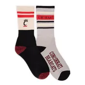 Cincinnati Bearcats GameDay Unisex Crew Socks 2 Pack