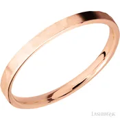 14K Rose Gold with Hammer Finish