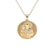 14K Gold St. Joseph with Baby Pendant Necklace