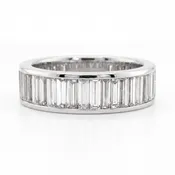 Baguette Half Eternity Band