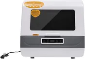 110V Countertop Dishwasher 17.72 x 15.75In Portable Dishwasher Countertop with 360° Rotating Spray Mini Dishwasher 3-in-1 Washing Modes Portable Dishwasher for Dishes Fork (1200W-White)