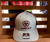Ariat cap - Grey/Burgundy