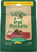 Greenies Pill Pockets Canine Capsules Hickory Smoke Flavor Dog Treats, 60-count