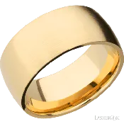 10 mm wide Domed 14K Yellow Gold band.