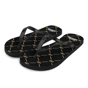 Black Snow Coast Camo Flag Flake Pattern Flip-Flops