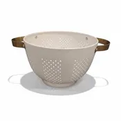 1.5 QT WHITE COLANDER WITH GOLD HANDLES