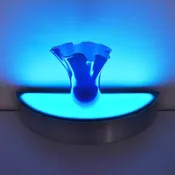 Curved LED Display Stand Black Finish – In Stock