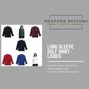 Ladies Long Sleeve Polo Shirt with Custom Embroidery