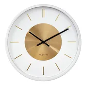 10" NEXTIME Retro II' White Metal Wall Clock