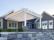 20x20 Attached Shade Pergola - White