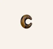 Azzú - Crescent Moon Ear Cuff (Tiger's Eye)