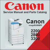 CANON imageRUNNER 2200, 2800, 3300 Service Manual and Parts Manual