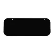 16" x 6" Powder-Coated Black Aluminum Blank