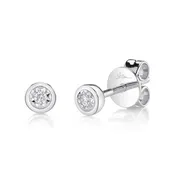 0.04ctw Diamond Bezel Stud Earring