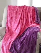 Carnation on Pansy Minky Blanket, Adult Blanket