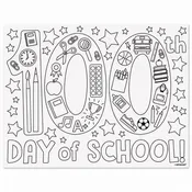 100th Day of School Coloring Pages
