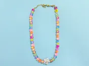 Ada Necklace- Colorful w/ Pearl Flower