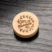 Round Wooden USB
