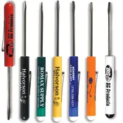 Pocket Screwdriver 1/8" Flat Tip Blade + Button Top