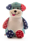 Cubbies™ Harlequin Bone Print Dog Stuffie with Custom Embroidery