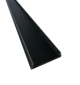 100 Inch Matte Black Steel Post Gap Filler for Modern Fence Systems