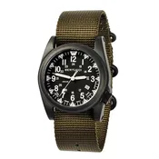 Bertucci A-5S Ballista Illuminated Men's Heavy-Duty Defender Olive Nylon Band Black Quartz Dial Watch - 13551