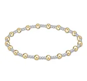 enewton Classic Sincerity Pattern 4mm Bead Bracelet-Mixed Metals