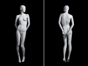 Andrea 1: Female Egghead Mannequin in Glossy White