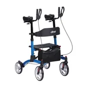 4-Wheel Rollator drive™ Upright Walker Blue Aluminum Frame
