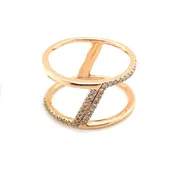 14K Rose Gold Infinity Crossover Diamond Ring